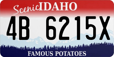 ID license plate 4B6215X