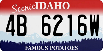 ID license plate 4B6216W