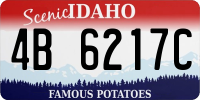 ID license plate 4B6217C