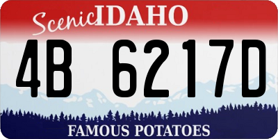ID license plate 4B6217D