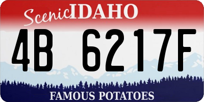 ID license plate 4B6217F