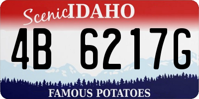 ID license plate 4B6217G