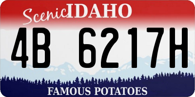 ID license plate 4B6217H
