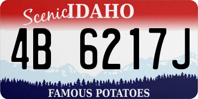 ID license plate 4B6217J