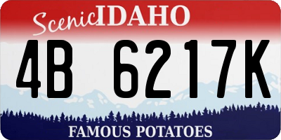 ID license plate 4B6217K