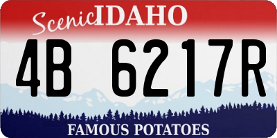 ID license plate 4B6217R