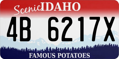 ID license plate 4B6217X