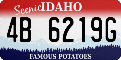 ID license plate 4B6219G