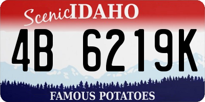 ID license plate 4B6219K