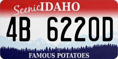 ID license plate 4B6220D