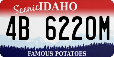 ID license plate 4B6220M