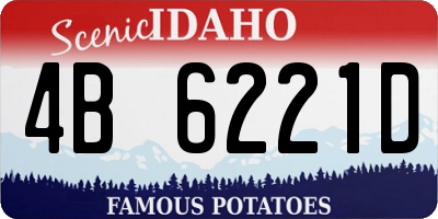ID license plate 4B6221D