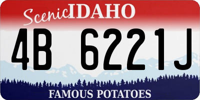 ID license plate 4B6221J
