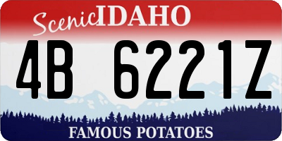 ID license plate 4B6221Z