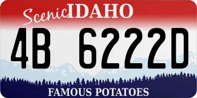 ID license plate 4B6222D