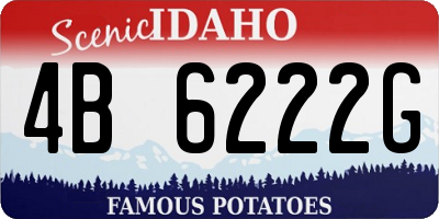 ID license plate 4B6222G
