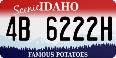 ID license plate 4B6222H
