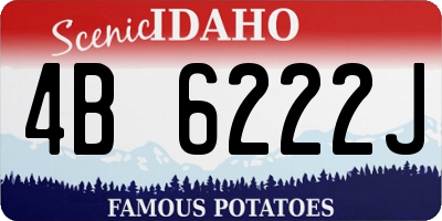 ID license plate 4B6222J