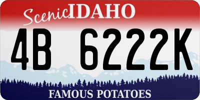 ID license plate 4B6222K