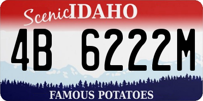 ID license plate 4B6222M