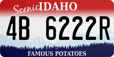 ID license plate 4B6222R