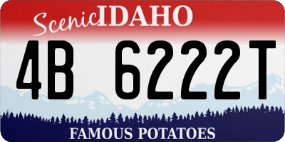 ID license plate 4B6222T