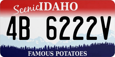 ID license plate 4B6222V