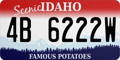ID license plate 4B6222W