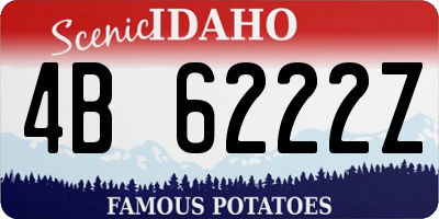 ID license plate 4B6222Z