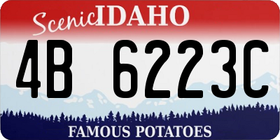 ID license plate 4B6223C