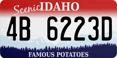 ID license plate 4B6223D