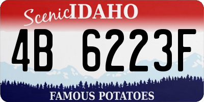 ID license plate 4B6223F