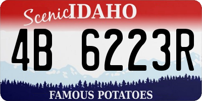 ID license plate 4B6223R