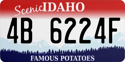 ID license plate 4B6224F