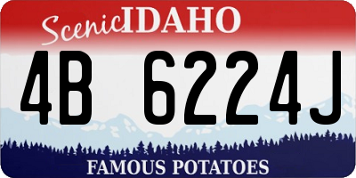 ID license plate 4B6224J