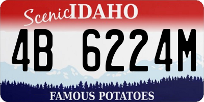 ID license plate 4B6224M