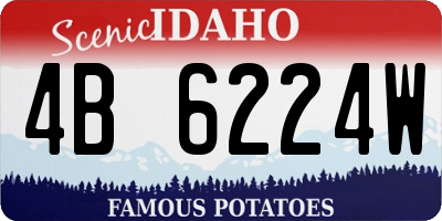 ID license plate 4B6224W