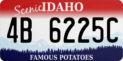 ID license plate 4B6225C