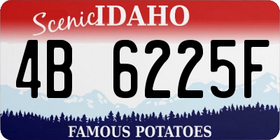 ID license plate 4B6225F