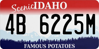 ID license plate 4B6225M