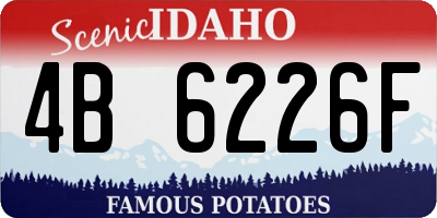 ID license plate 4B6226F
