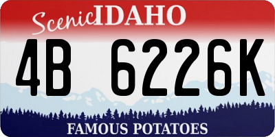 ID license plate 4B6226K