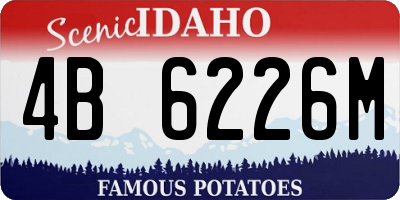 ID license plate 4B6226M