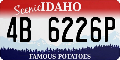 ID license plate 4B6226P
