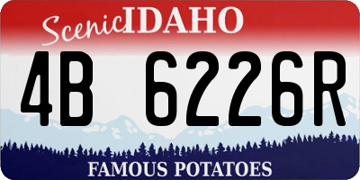 ID license plate 4B6226R