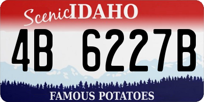 ID license plate 4B6227B