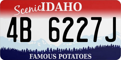 ID license plate 4B6227J