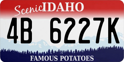 ID license plate 4B6227K