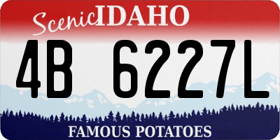 ID license plate 4B6227L