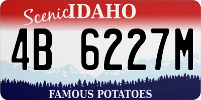 ID license plate 4B6227M